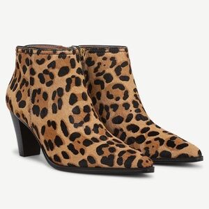 New! Franco Sarto Leopard Print Ankle Boots